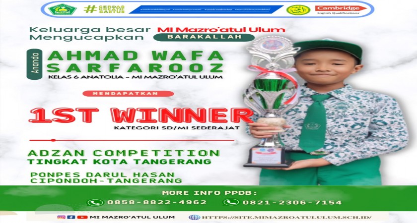 Prestasi Gemilang Siswa MI Mazro’atul Ulum di Lomba Ponpes Darul Hasan