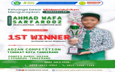 Prestasi Gemilang Siswa MI Mazro’atul Ulum di Lomba Ponpes Darul Hasan